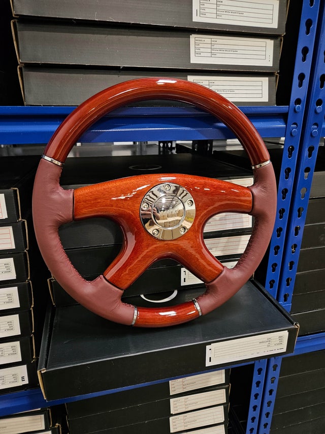 Wood/leather steering wheel, with steering wheel shift paddles (black, wood  / leather, burr walnut), Interior refinements, Comfort